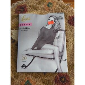 New Levante 20 Denier Relax Medium Leg Relief 4 X Tall Gray Gris Grey Made Italy